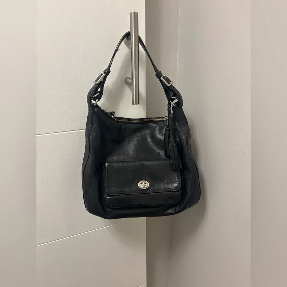 Coach Legacy Courtenay Hobo bag, style number 22381 Black Leather